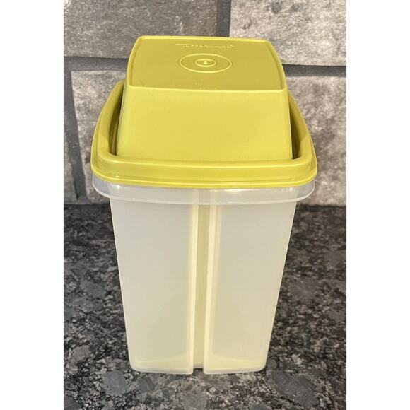 Tupperware Vintage Pickle Keeper Clear w/Avocado Green 3 Pieces 1332-5 Lid - Picture 1 of 9